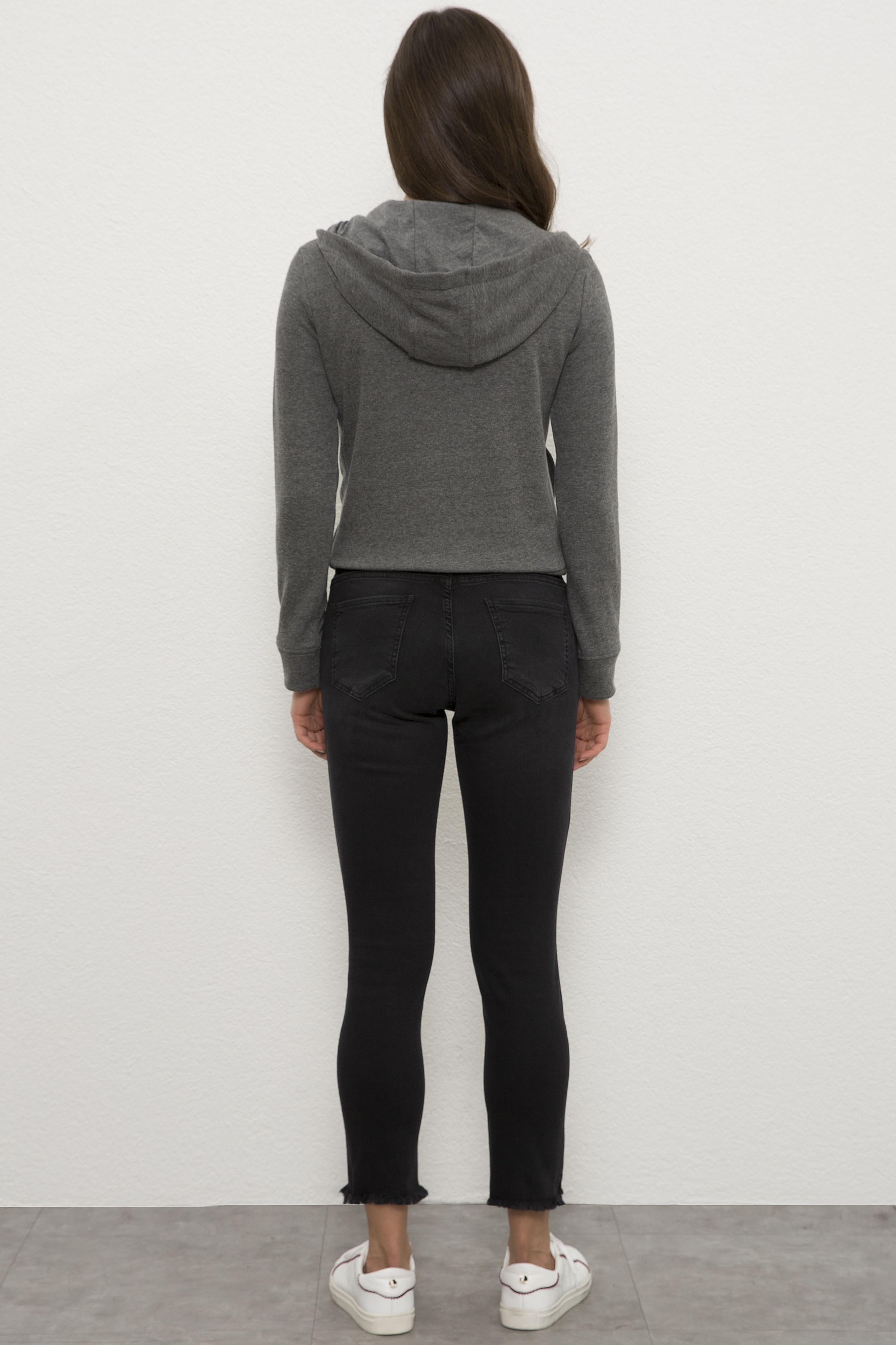 Kadın Siyah Denim Pantolon - Image 3