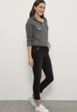 Kadın Siyah Denim Pantolon - 50230649002