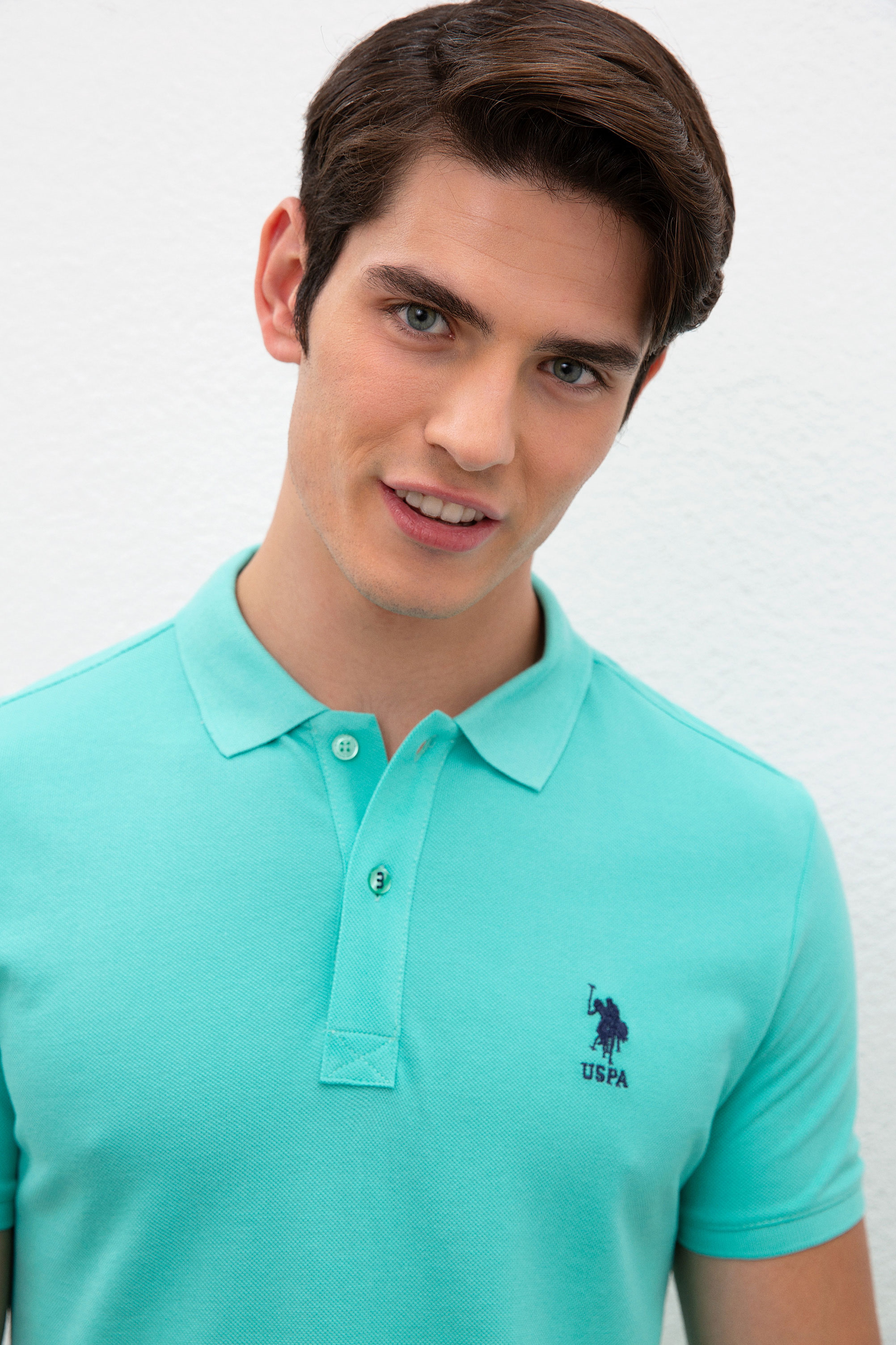 Erkek Mint Basic Polo Yaka Tişört