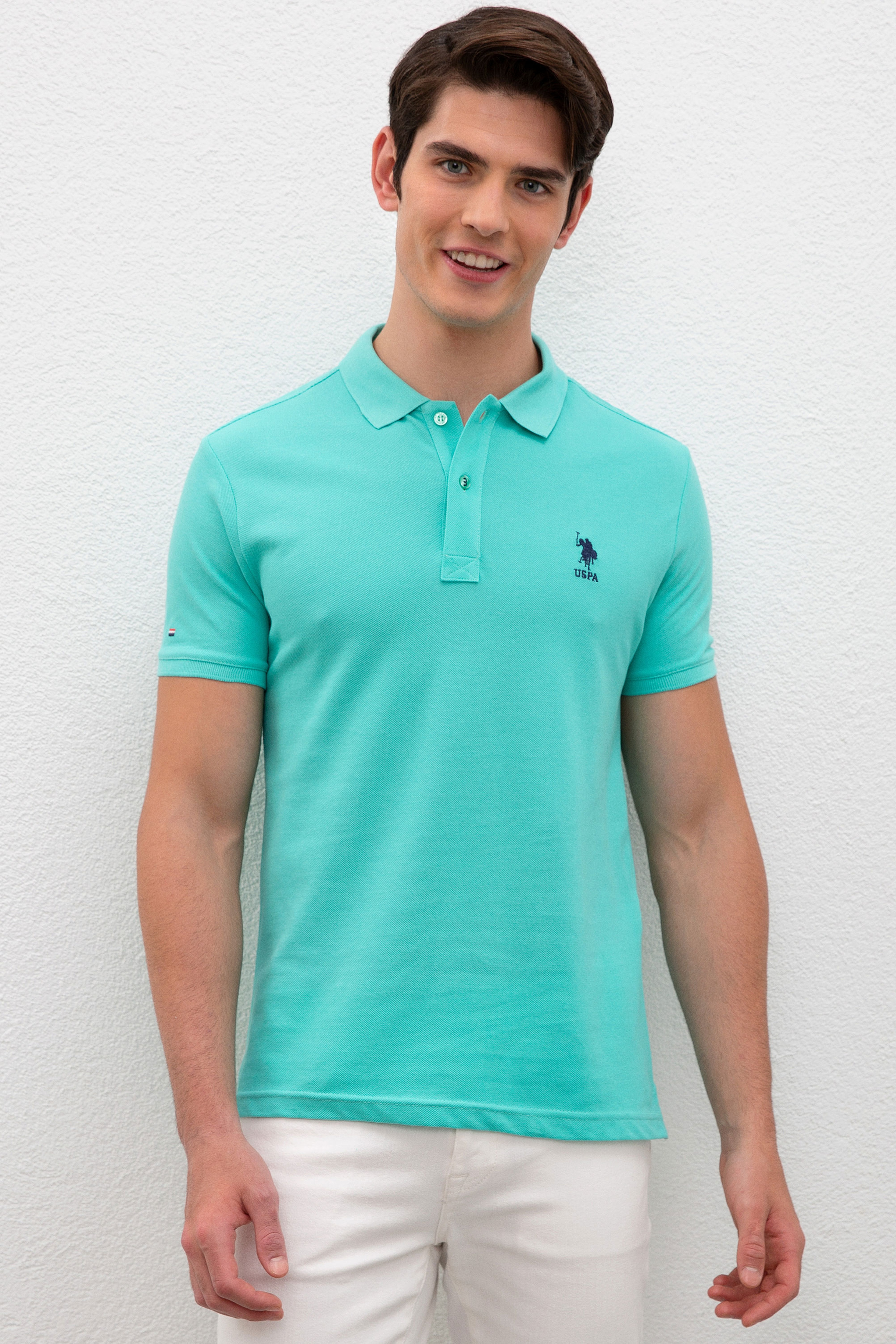 Erkek Mint Basic Polo Yaka Tişört - Image 1