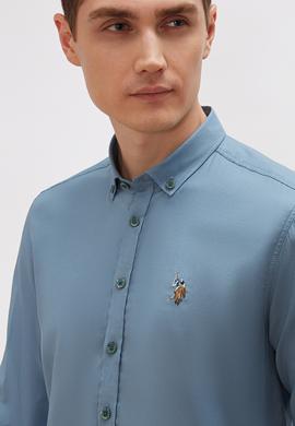 Erkek Yeşil Gömlek Uzunkol Basic - 50205811173