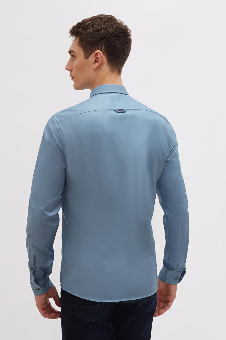 Erkek Yeşil Gömlek Uzunkol Basic - 50205811173