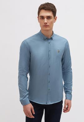 Erkek Yeşil Gömlek Uzunkol Basic - 50205811173