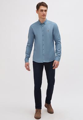 Erkek Yeşil Gömlek Uzunkol Basic - 50205811173