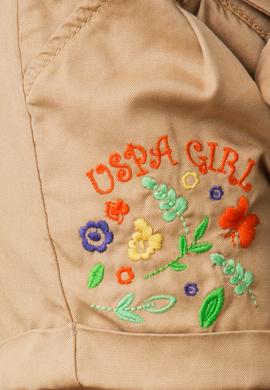 Beyaz Dokuma Bermuda Capri - 50187329004