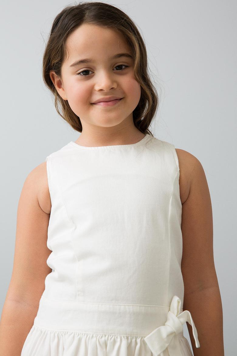 Beyaz Dokuma Elbise - 50187330061