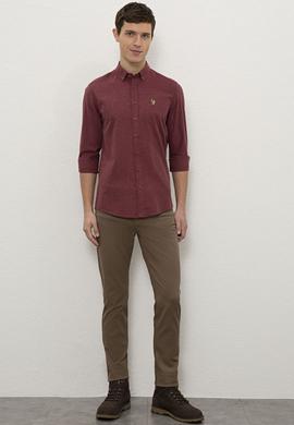 Erkek Kırmızı Gömlek Uzunkol Basic - 50225355008