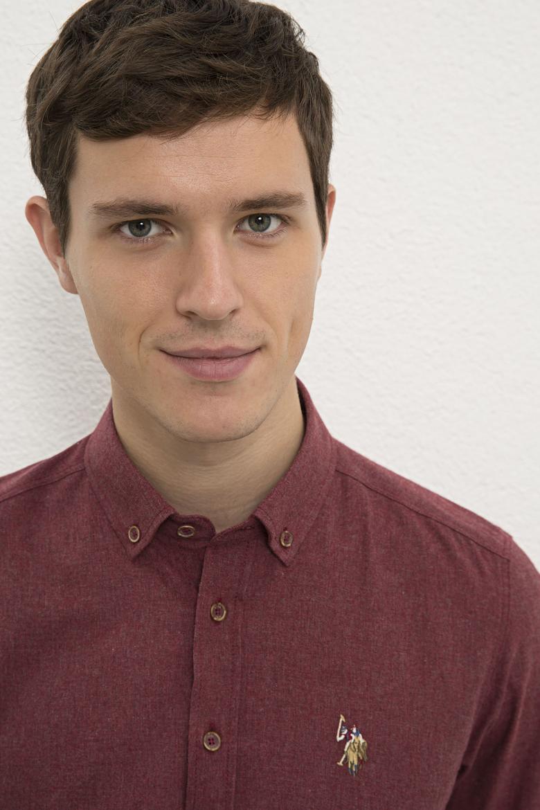 Erkek Kırmızı Gömlek Uzunkol Basic - 50225355008