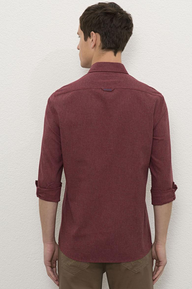 Erkek Kırmızı Gömlek Uzunkol Basic - 50225355008