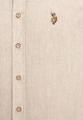 Erkek Bej Gömlek Uzunkol Basic - 50225355019