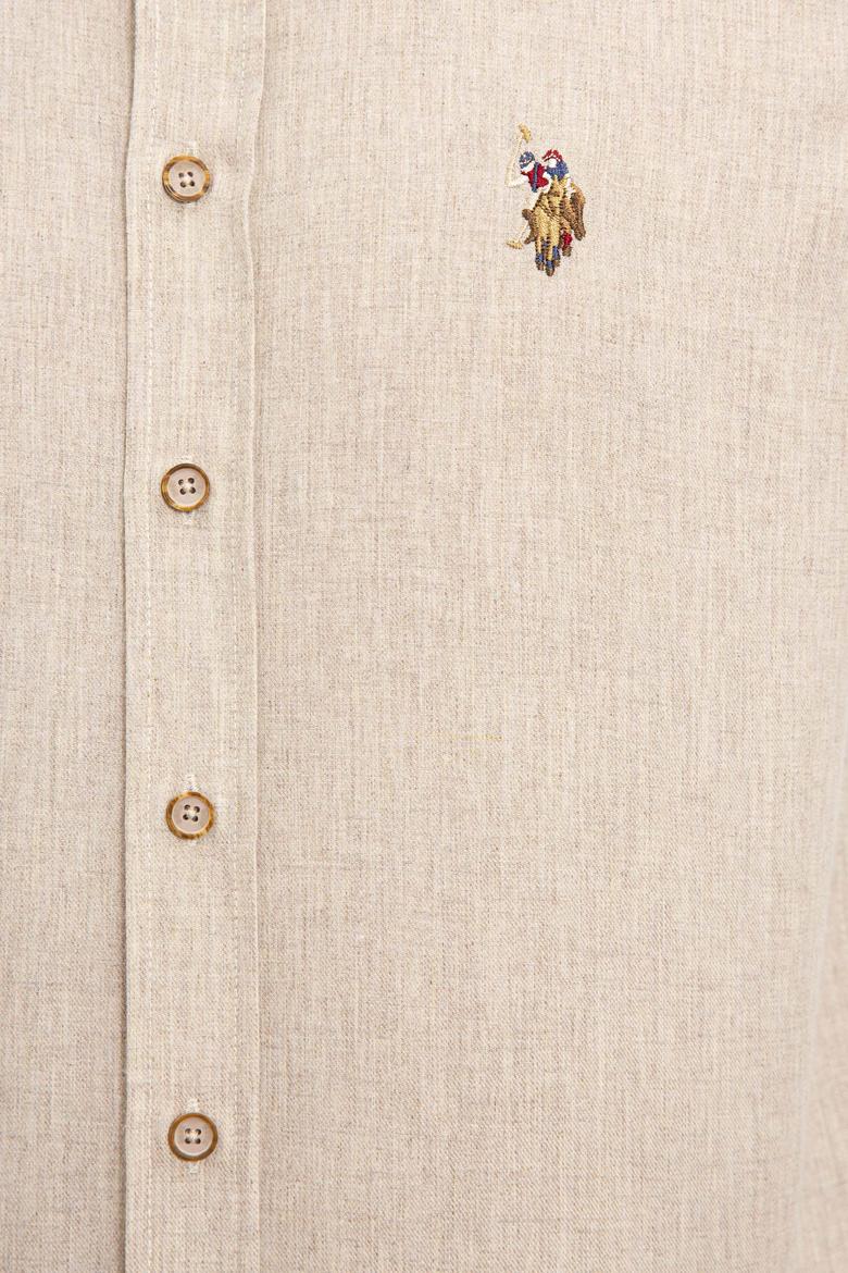 Erkek Bej Gömlek Uzunkol Basic - 50225355019