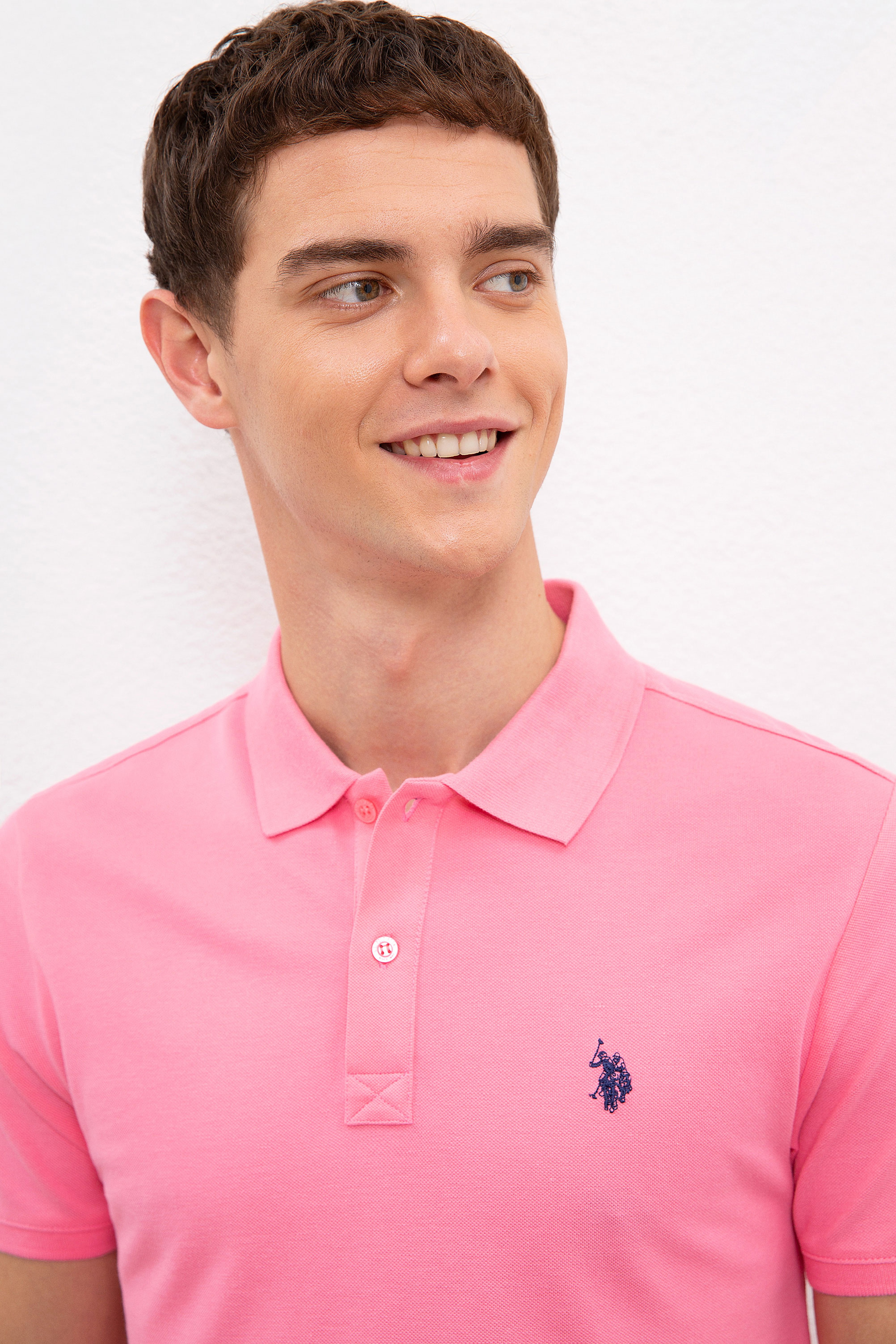 Erkek Pembe Basic Tişört - Image 2