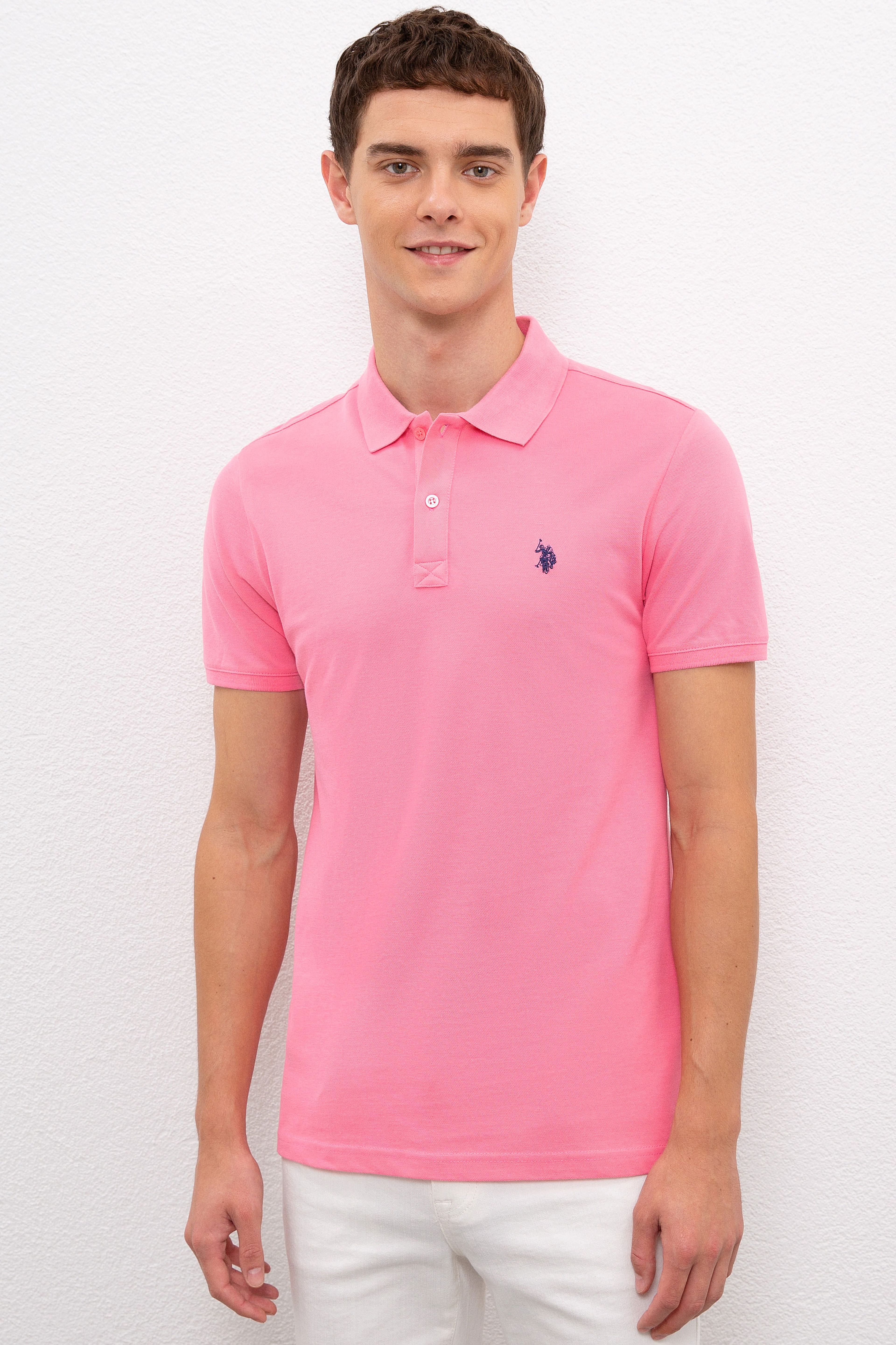 Erkek Pembe Basic Tişört - Image 1