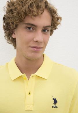 Erkek Sarı Basic Polo Yaka Tişört - 50222632139