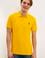 Erkek Koyu Sarı Polo Yaka Basic T-Shirt