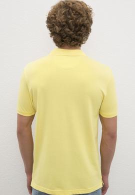 Erkek Sarı Basic Polo Yaka Tişört - 50222632139