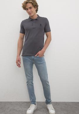 Erkek Antrasit Basic Tişört - 50224056028