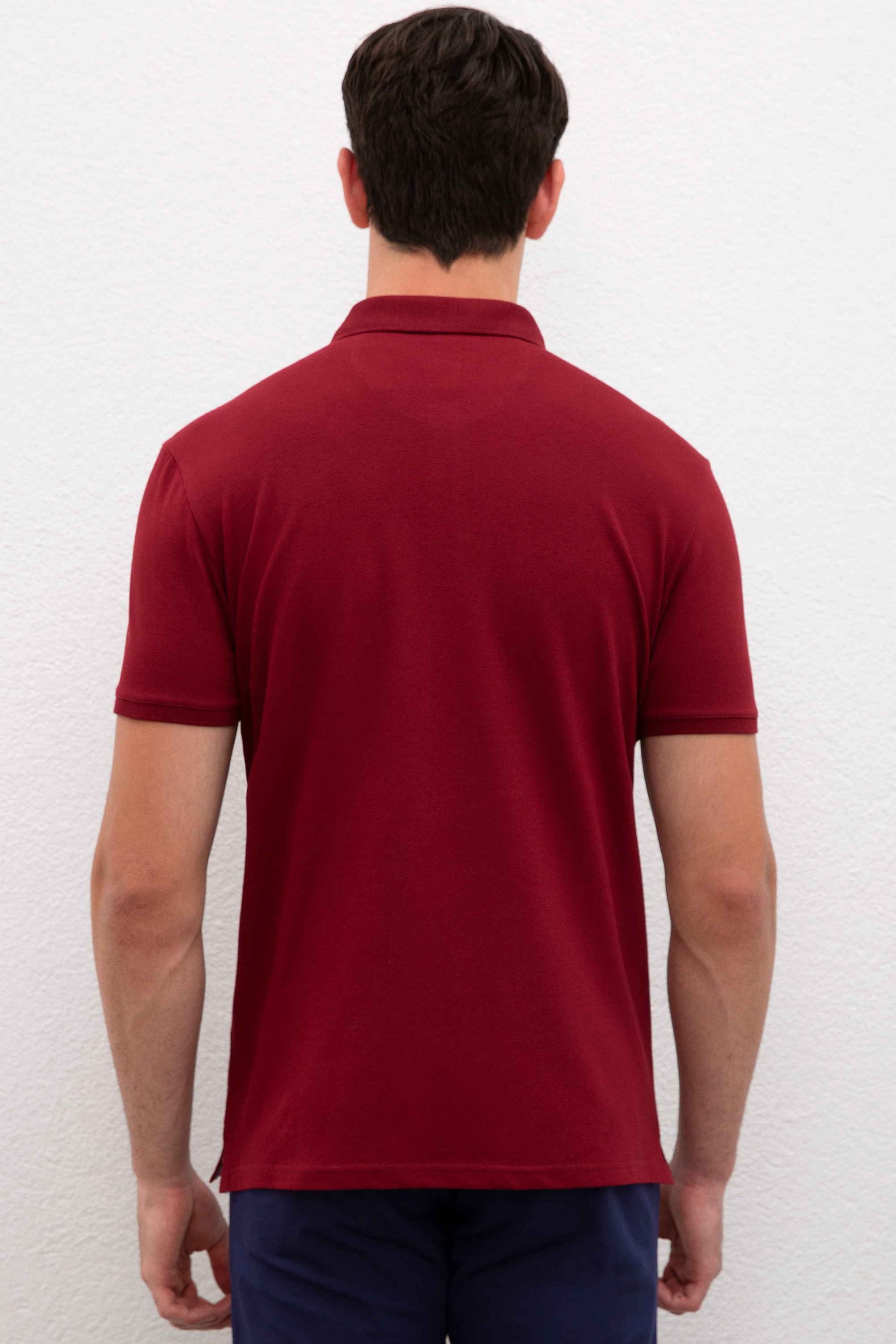 Erkek Bordo Basic Tişört