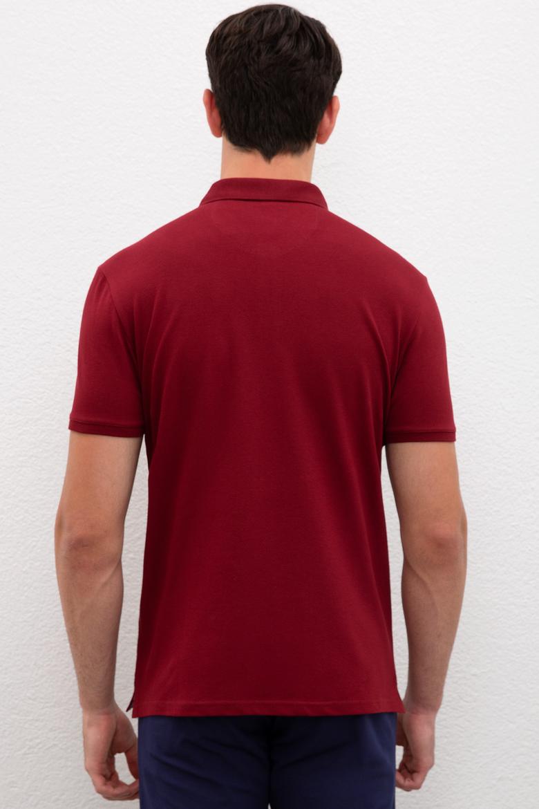 Erkek Bordo Basic Tişört - 50224056011