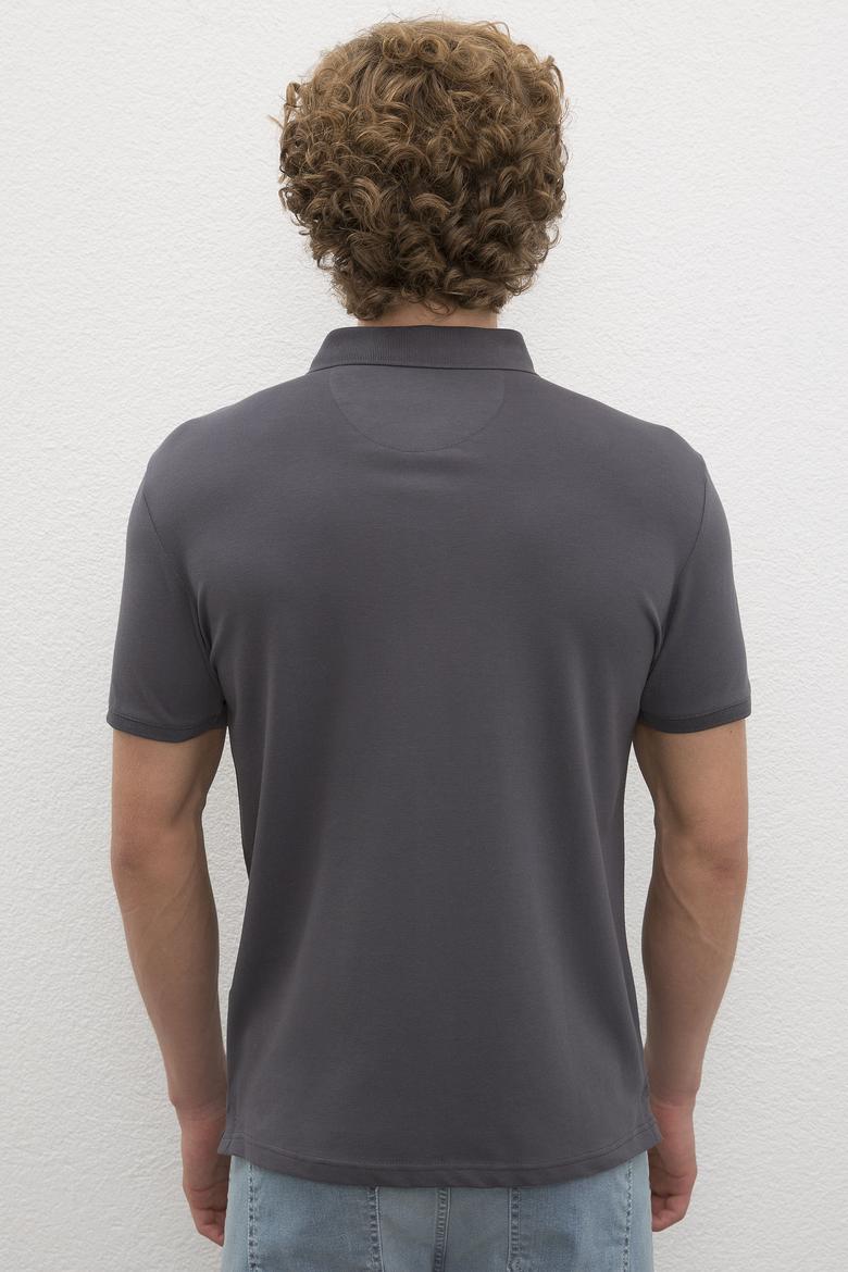 Erkek Antrasit Basic Tişört - 50224056028