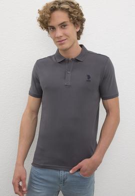 Erkek Antrasit Basic Tişört - 50224056028