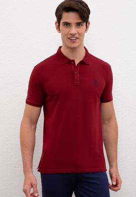 Erkek Bordo Basic Tişört - 50224056011