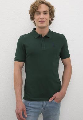 Erkek Koyu Yeşil Basic Tişört - 50224056086