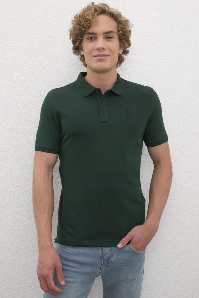 Erkek Koyu Yeşil Basic Tişört