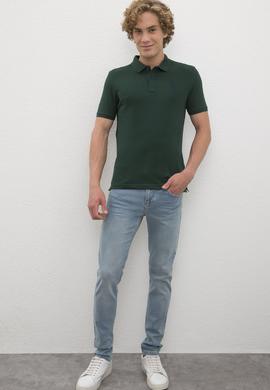 Erkek Koyu Yeşil Basic Tişört - 50224056086