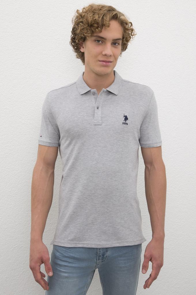 Erkek Gri Melanj Basic Tişört