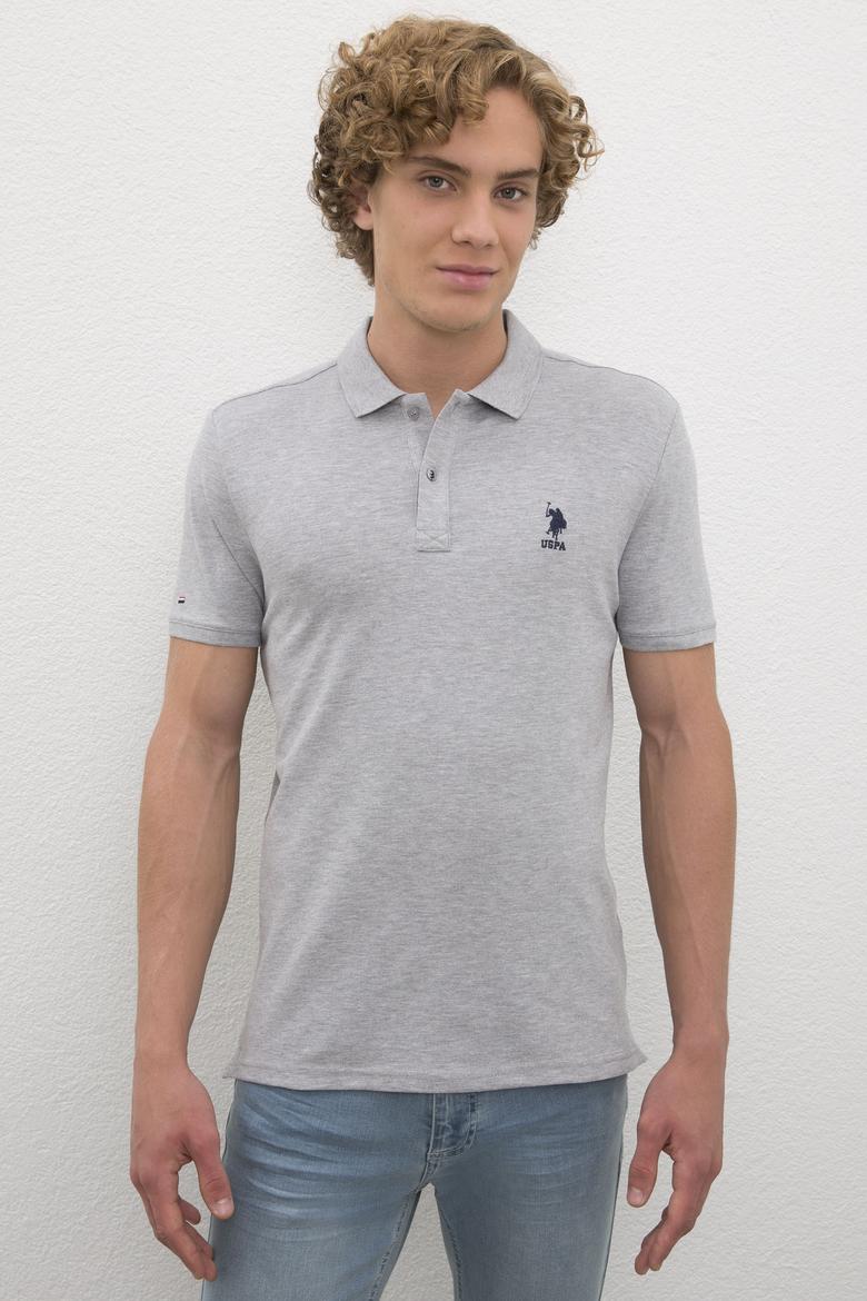 Erkek Gri Melanj Basic Tişört