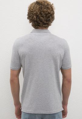 Erkek Gri Melanj Basic Tişört - 50224056099