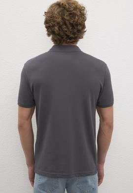 Erkek Antrasit Basic Tişört - 50231513019