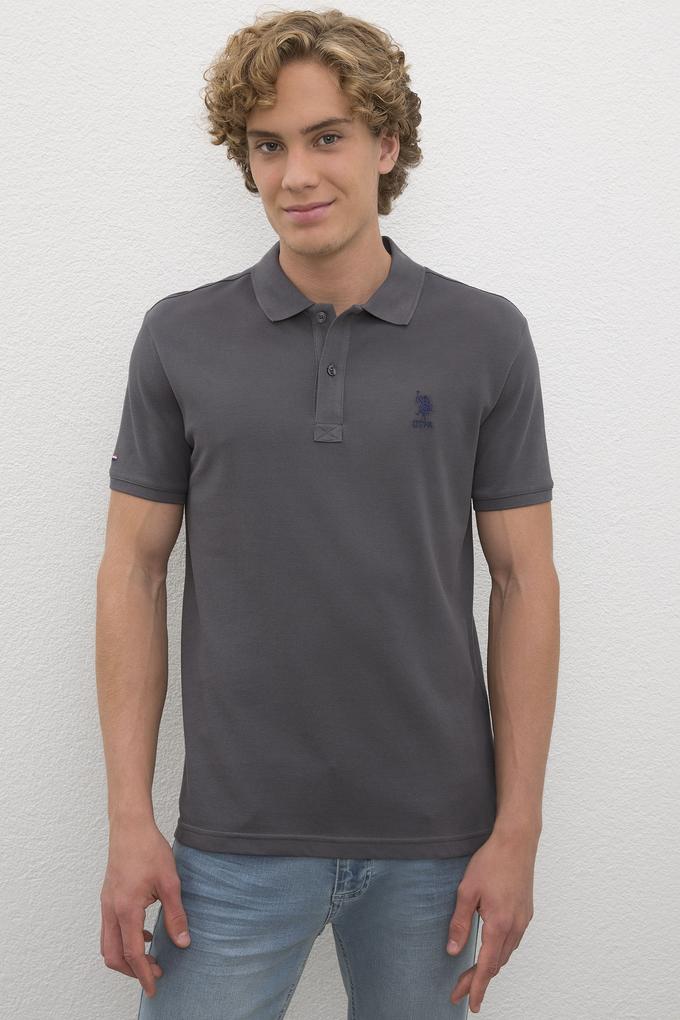 Erkek Antrasit Basic Tişört