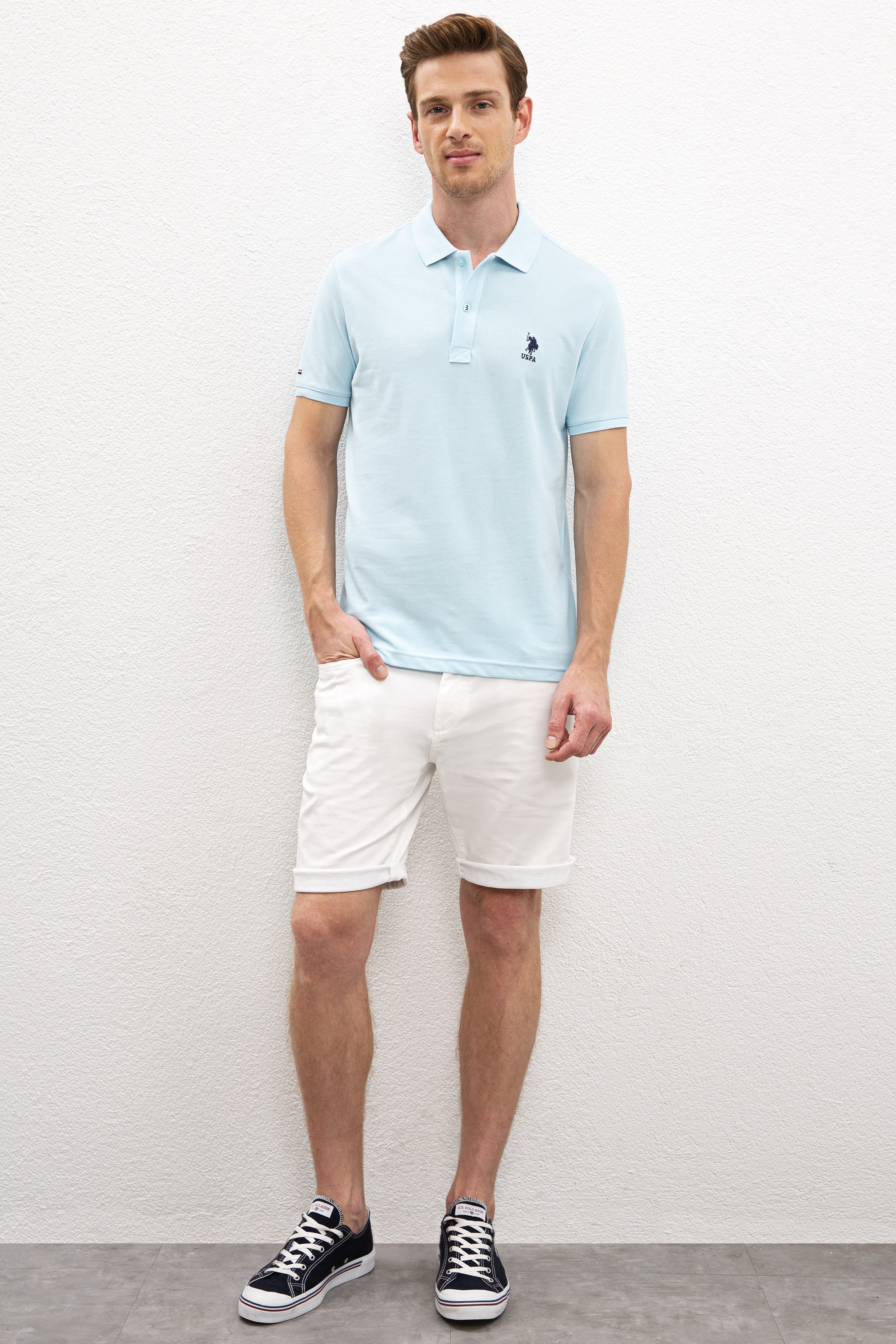 Erkek Aqua Basic Tişört - Image 4