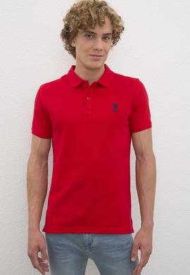 Erkek Kırmızı Polo Yaka Basic T-Shirt - 50231513060