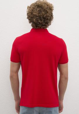 Erkek Kırmızı Polo Yaka Basic T-Shirt - 50231513060