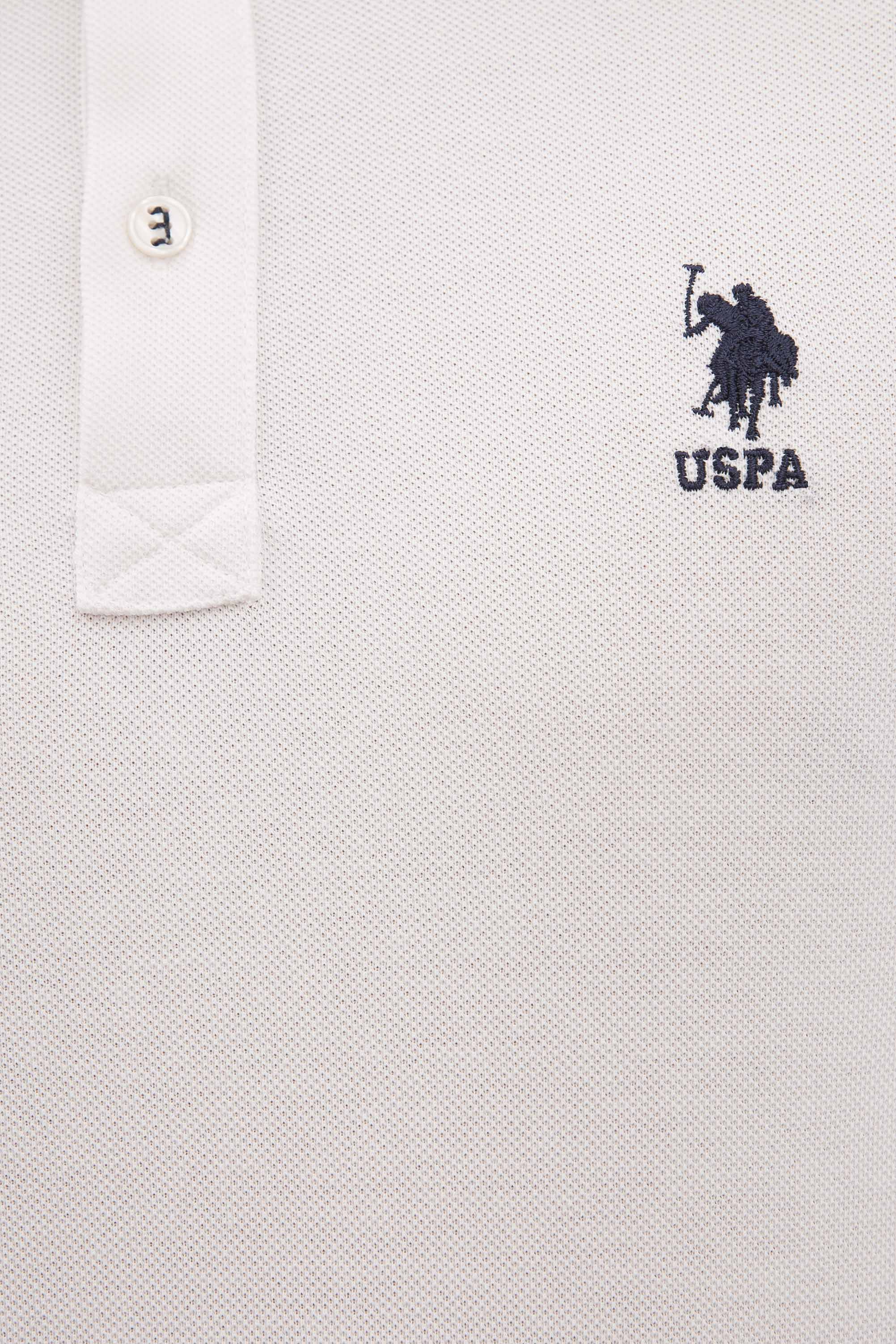 Erkek Ekru Basic Polo Yaka Tişört - Image 5