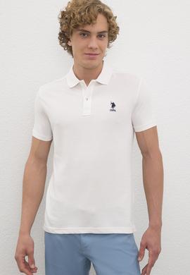 Erkek Ekru Basic Polo Yaka Tişört - 50231513043