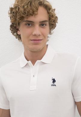 Erkek Ekru Basic Polo Yaka Tişört - 50231513043