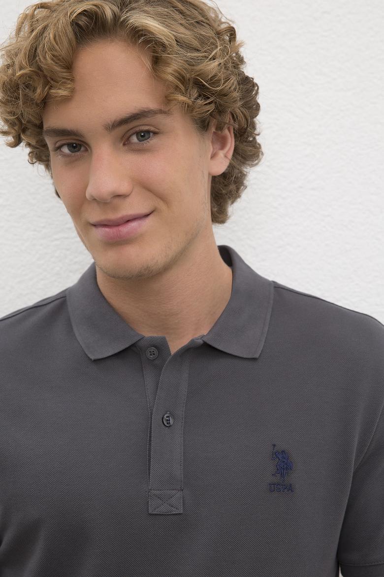 Erkek Antrasit Basic Tişört - 50231513019