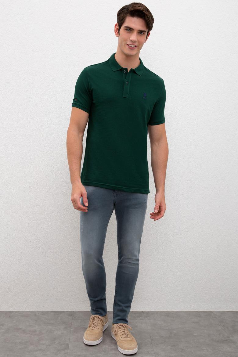 Erkek Koyu Yeşil Basic Tişört - 50231513118