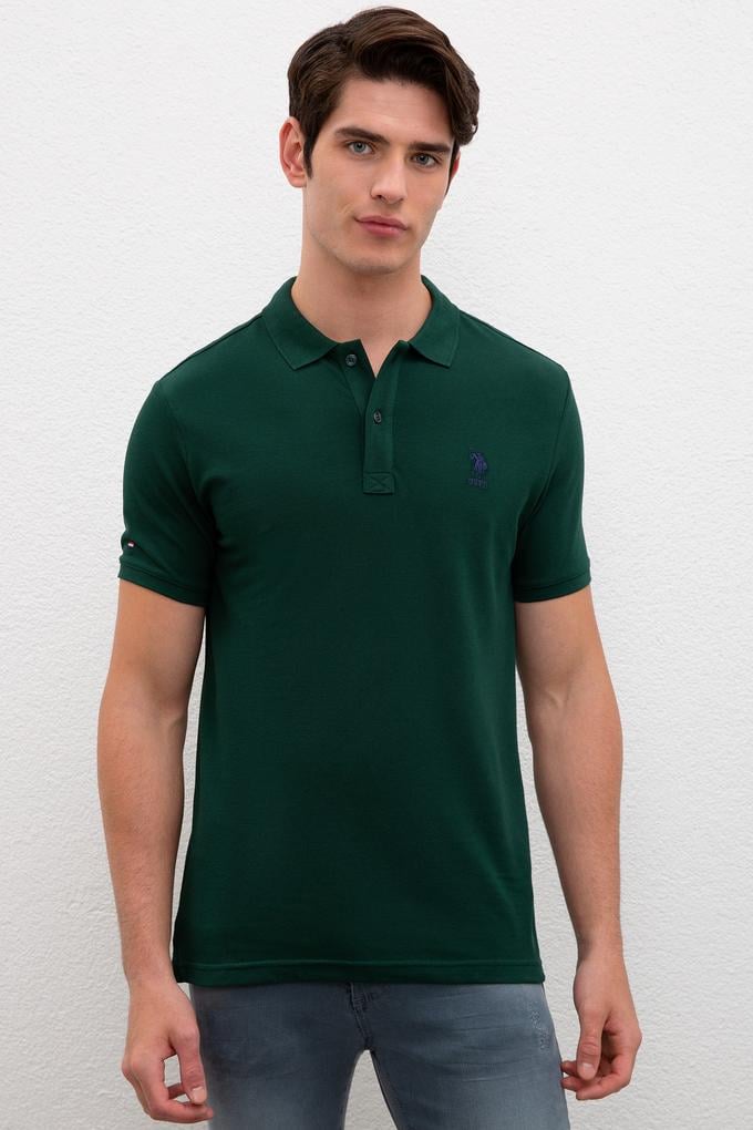 Erkek Koyu Yeşil Basic Tişört