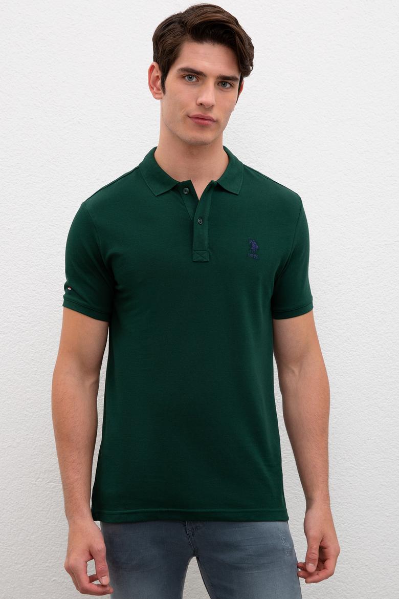 Erkek Koyu Yeşil Basic Tişört