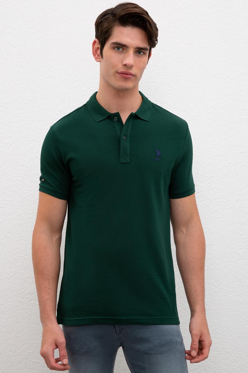 Erkek Koyu Yeşil Basic Tişört