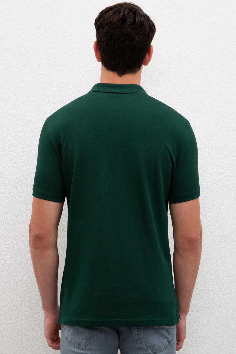 Erkek Koyu Yeşil Basic Tişört - 50231513118