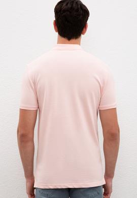 Erkek Açık Pembe Polo Yaka T-Shirt Basic - 50231513108