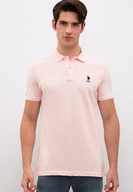 Erkek Açık Pembe Polo Yaka T-Shirt Basic - 50231513108