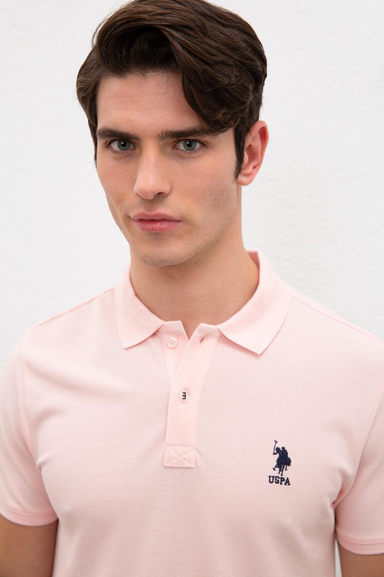Erkek Açık Pembe Polo Yaka T-Shirt Basic - 50231513108