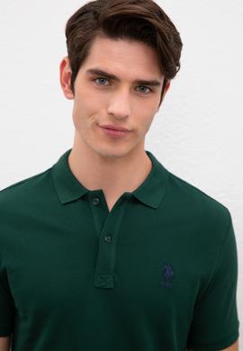 Erkek Koyu Yeşil Basic Tişört - 50231513118